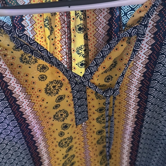 GEORGE | Boho Tie Top Short Sleeve - Picture 3 of 8